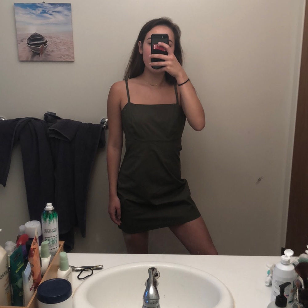 Pacsun Dark green bodycon dress